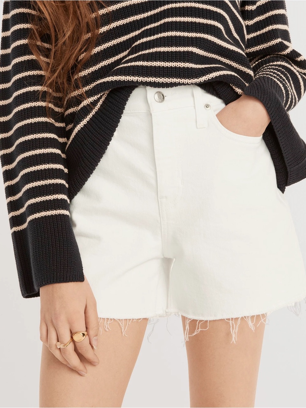 Jcrew Women's White Denim Cutoff Shorts Size 28